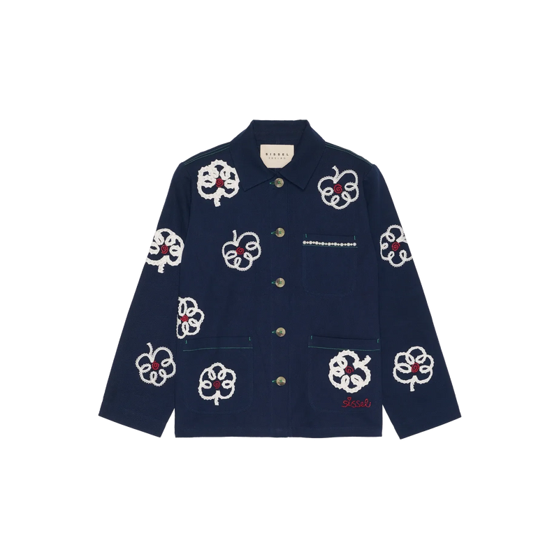Sissel Edelbo, Bea Jacket, Organic Cotton, Navy-Sissel Edelbo-Minlillebutik.dk