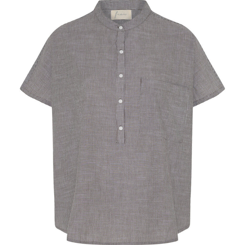 Frau, Colombo SS Top, Coffee Quartz Stripe, One Size-Frau-Minlillebutik.dk
