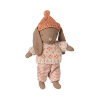 Maileg, Vinter kanin, Micro - Brun - Rose, 16-5020-00
