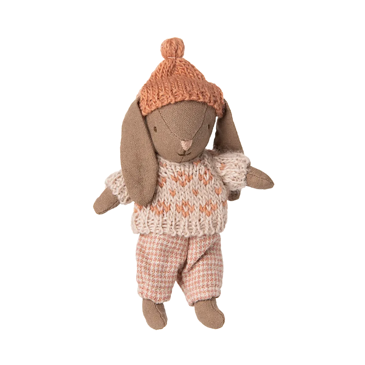 Maileg, Vinter kanin, Micro - Brun - Rose, 16-5020-00