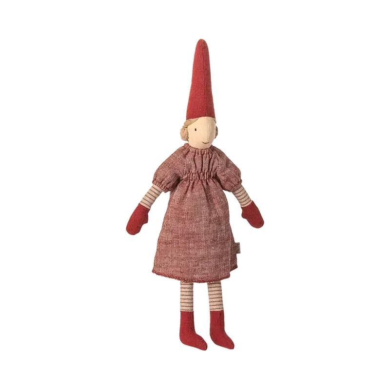 Maileg Jul, Nisse, str. 2, Pige, Rød kjole, 14-5422-00-Maileg-Minlillebutik.dk