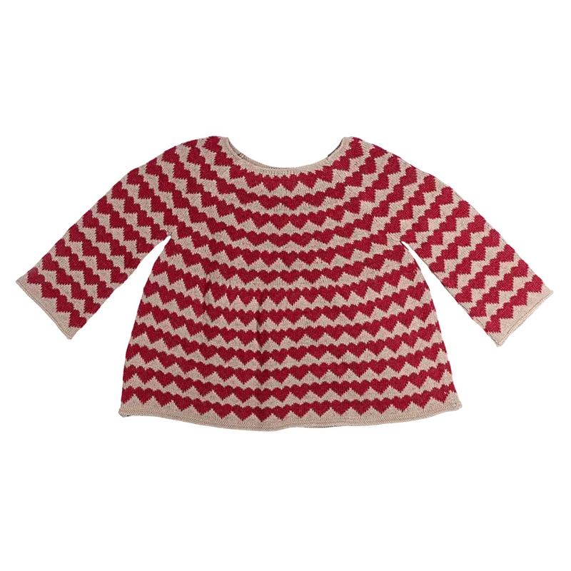 Maileg Jul, Strikket sweater, Størrelse 3-4 år, Hjerter, 14-5642-00-Maileg-Minlillebutik.dk