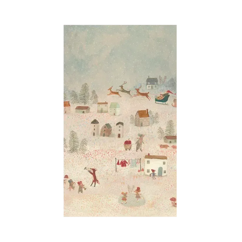 Maileg Jul, Gavepapir, Santa is coming 14-5300-00-Maileg-Minlillebutik.dk