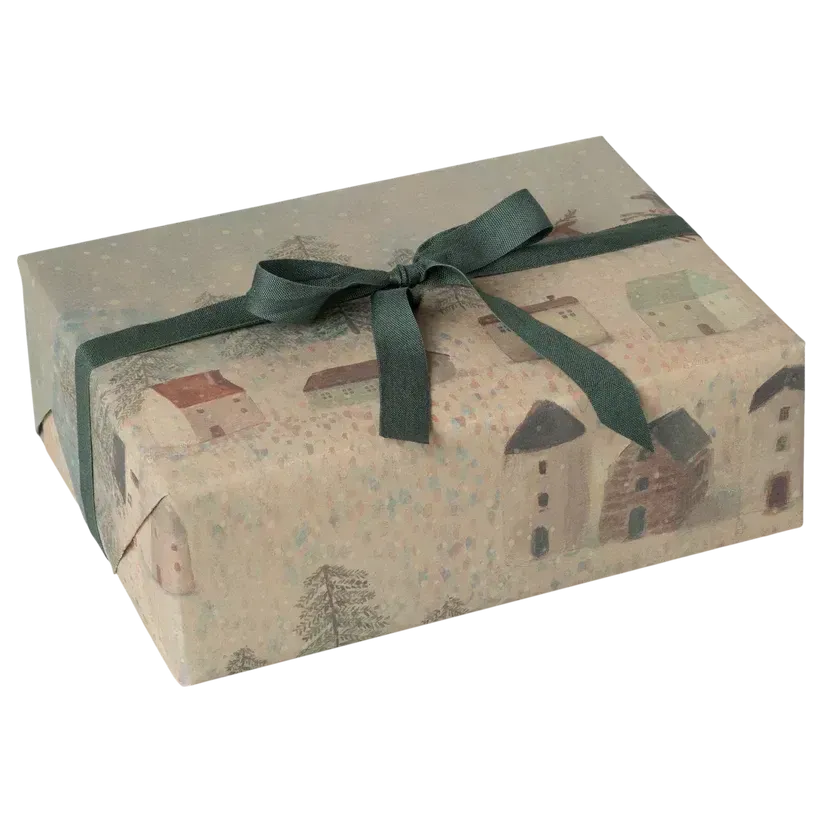 Maileg Jul, Gavepapir, Santa is coming 14-5300-00-Maileg-Minlillebutik.dk