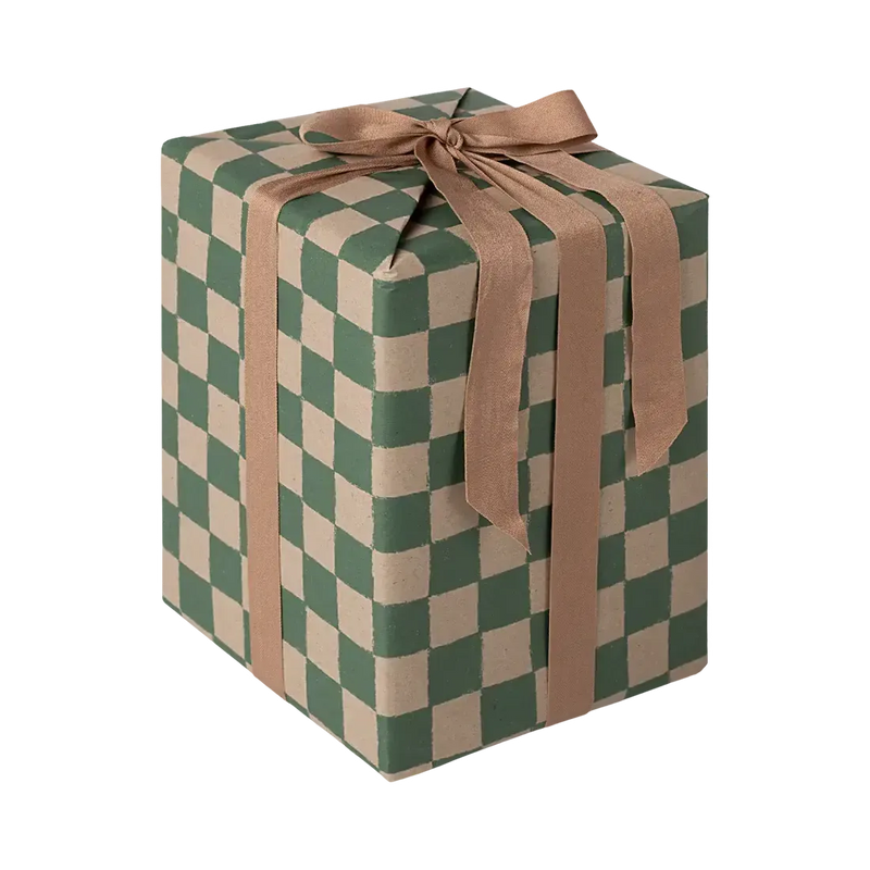 Maileg, Gavepapir 10 m, Checker, Grøn, 15-5208-00-Maileg-Minlillebutik.dk