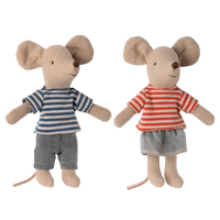 Maileg, LouiMax og Stella, Lillebror og lillesøster, Mus, 17-5111-00-Maileg-Minlillebutik.dk
