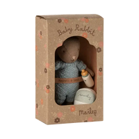 Maileg, Hare sæt, Mirco, Brun, Blå, 16-5034-00-Maileg-Minlillebutik.dk