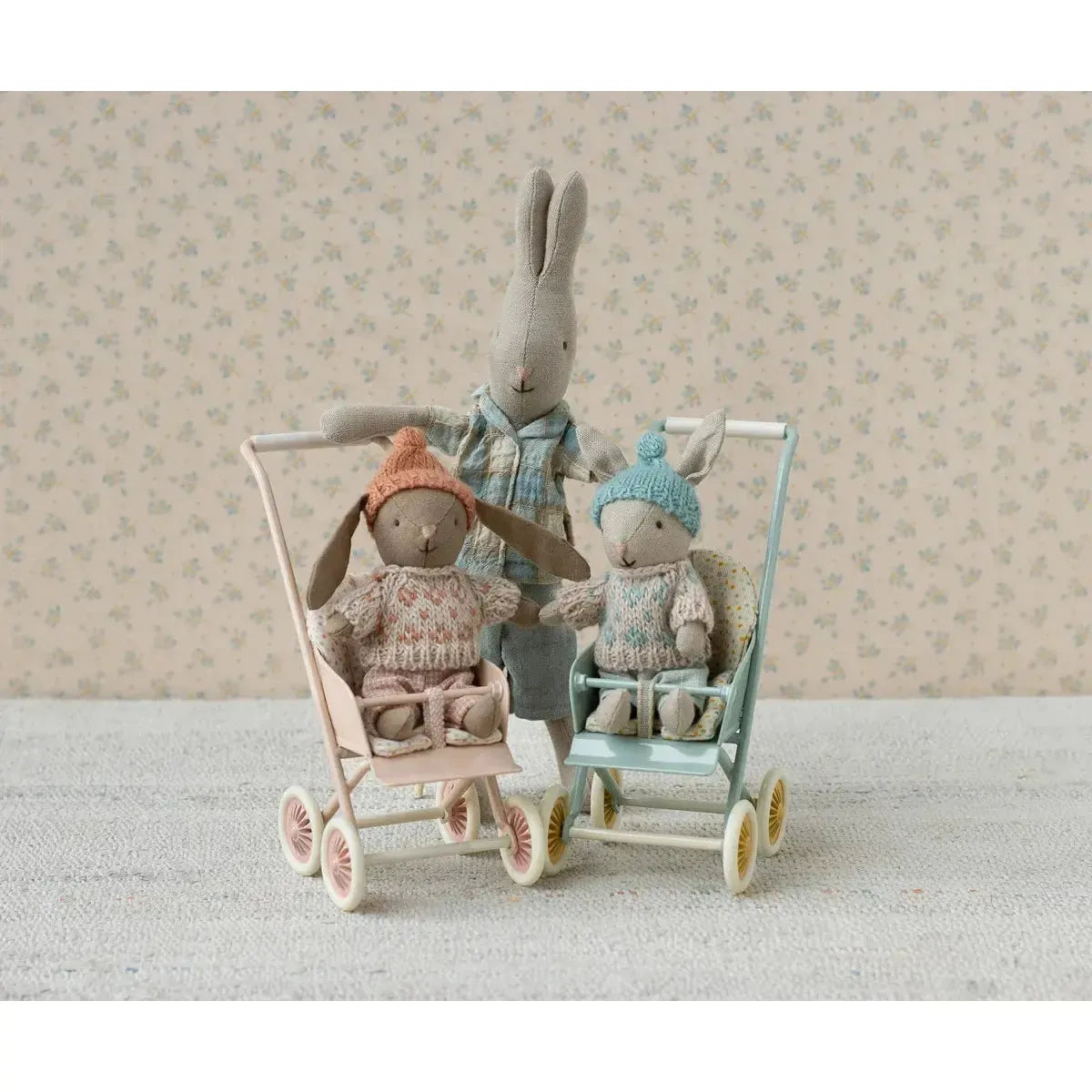 Maileg, Vinter hare, Micro - Sand - Mint, 16-5021-00-Maileg-Minlillebutik.dk