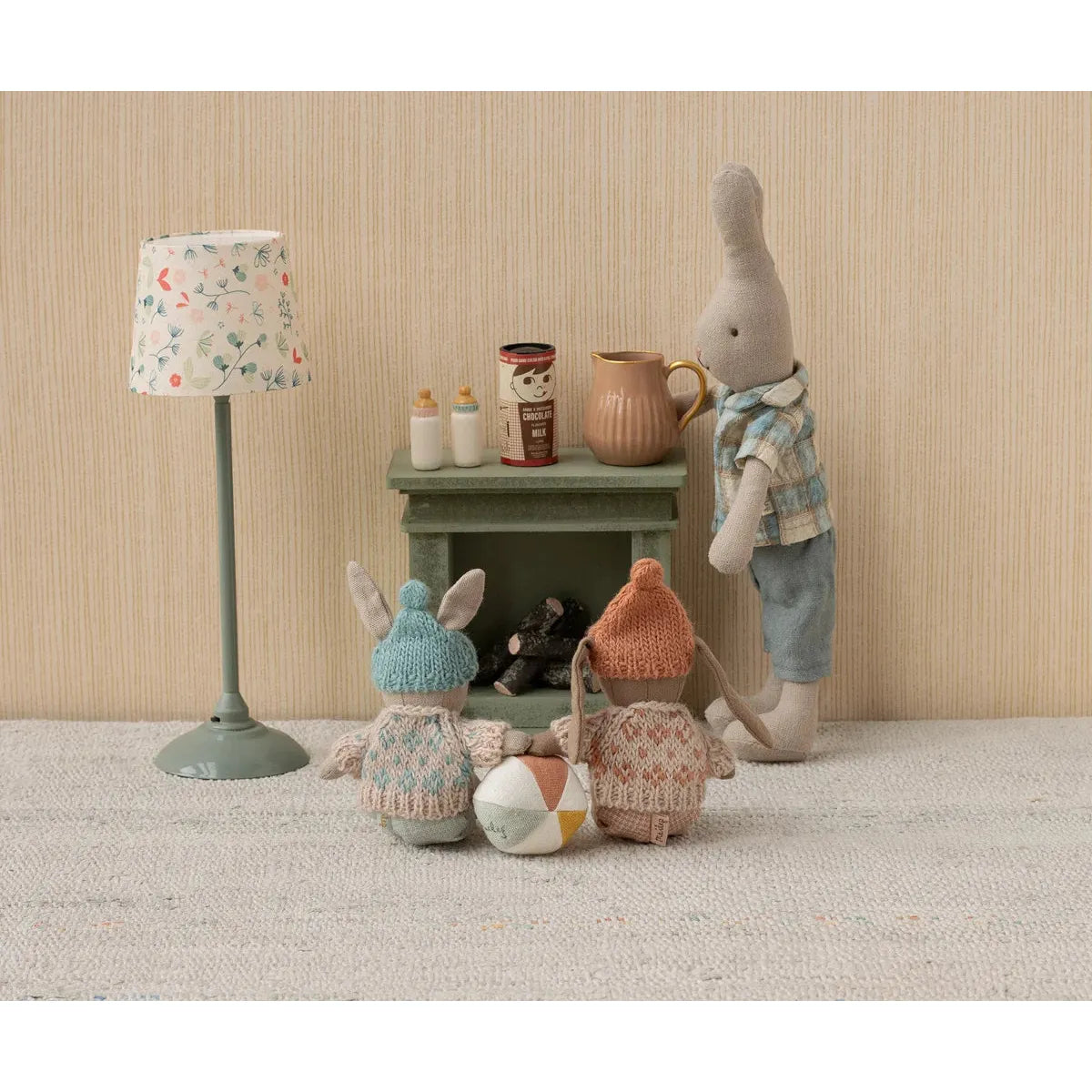 Maileg, Vinter kanin, Micro - Brun - Rose, 16-5020-00