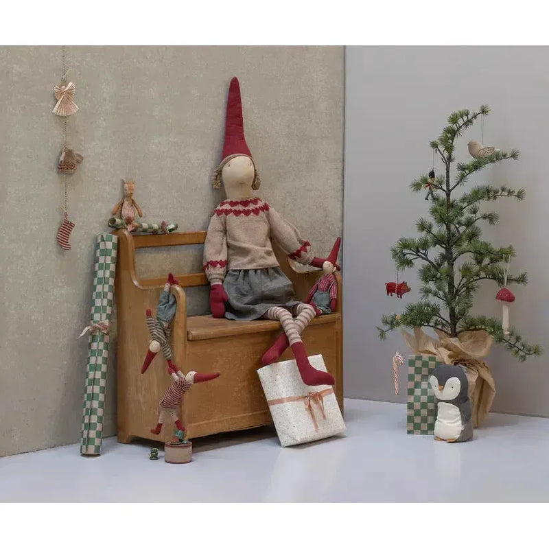 Maileg Jul, Nisse, str. 6, Pige, Nederdel og strikket sweater, 14-5460-00-Maileg-Minlillebutik.dk