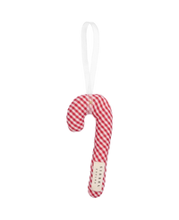 Sissel Edelbo Cane Ornament, Red Checks