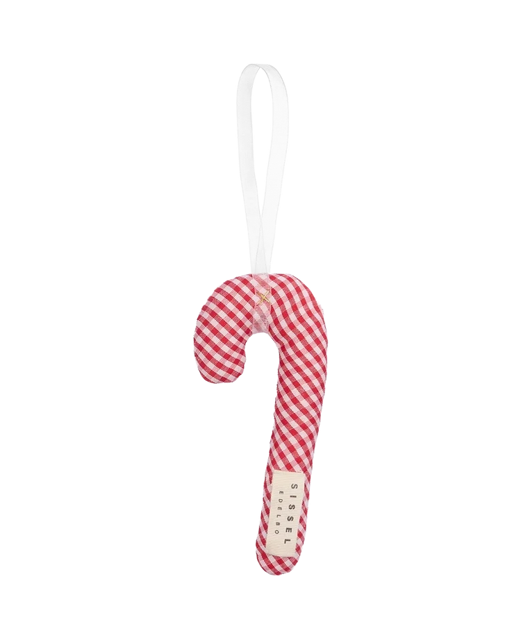 Sissel Edelbo Cane Ornament, Red Checks