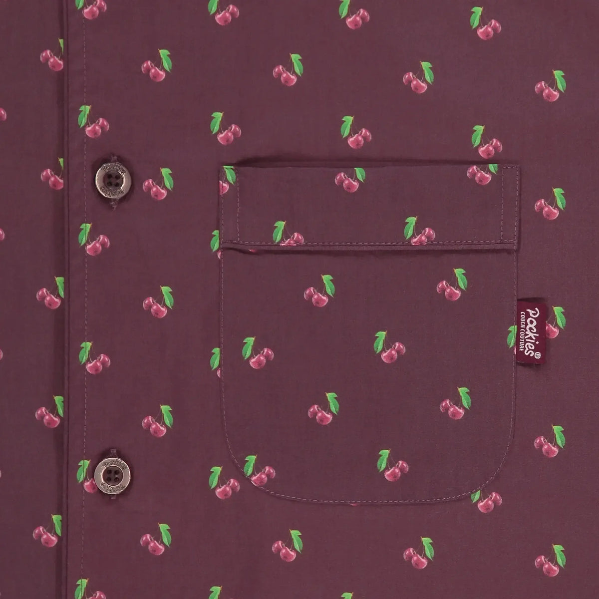 Pockies, Cherry Pyjama Shirt, Red-Pockies-Minlillebutik.dk