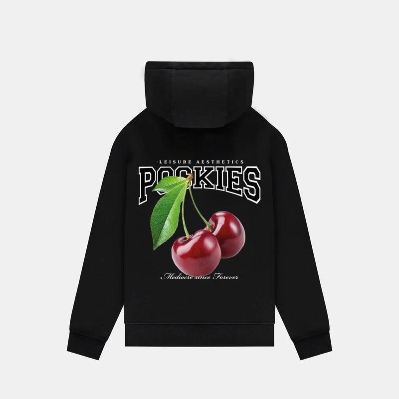 Pockies, UM Cherries Hoodie, Black Black-Pockies-Minlillebutik.dk