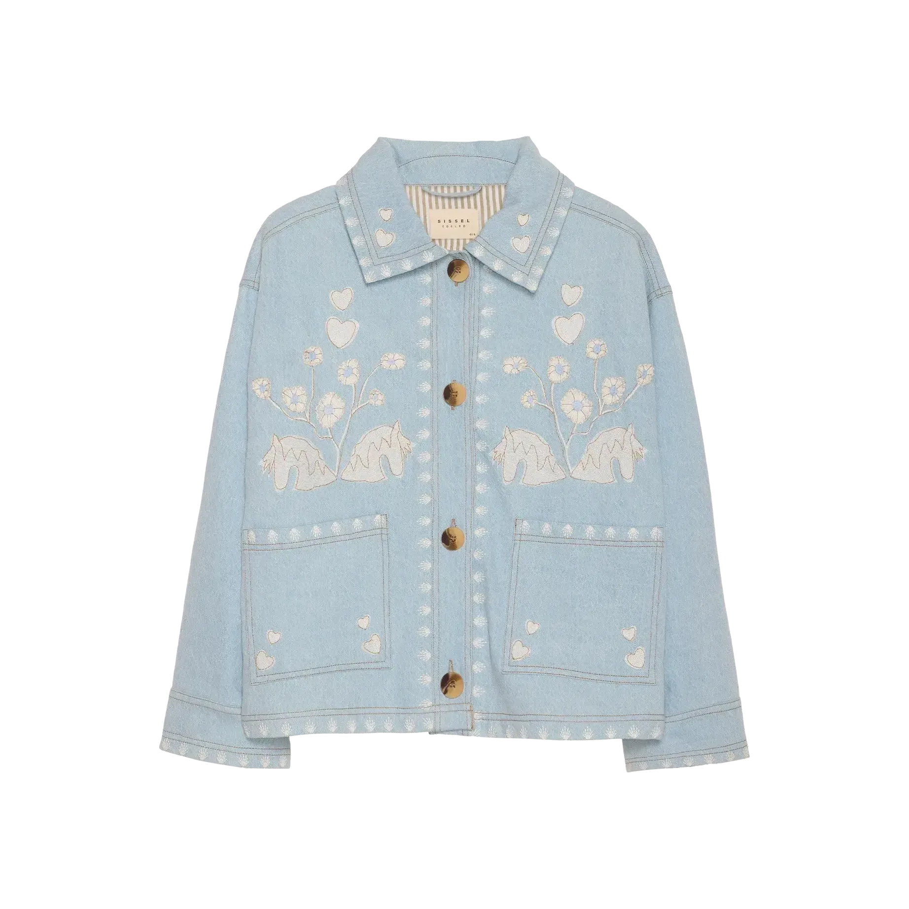 Sissel Edelbo, Christer Jacket, Leftover Fabric Denim, Onesize-Sissel Edelbo-Minlillebutik.dk