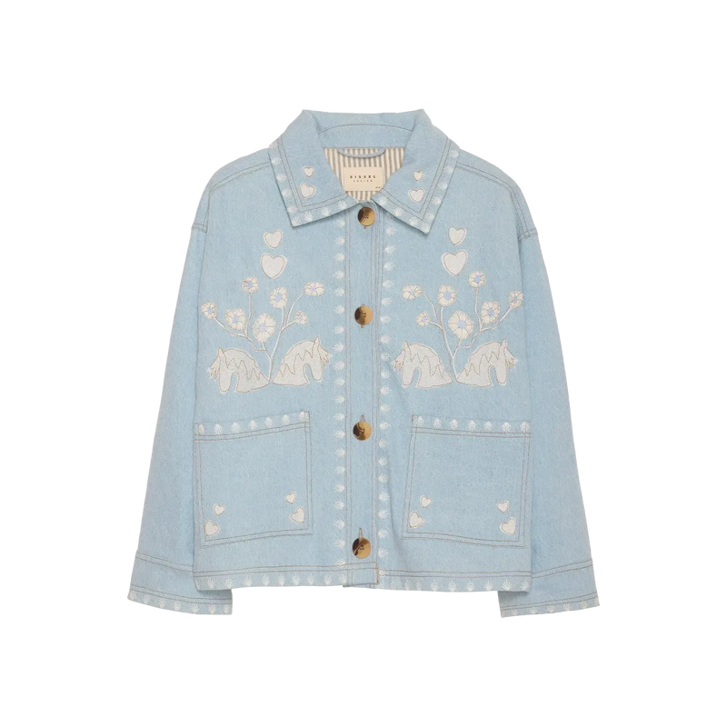 Sissel Edelbo, Christer Jacket, Leftover Fabric Denim, Onesize-Sissel Edelbo-Minlillebutik.dk