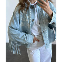 Sissel Edelbo, Christer Jacket, Leftover Fabric Denim, Onesize-Sissel Edelbo-Minlillebutik.dk