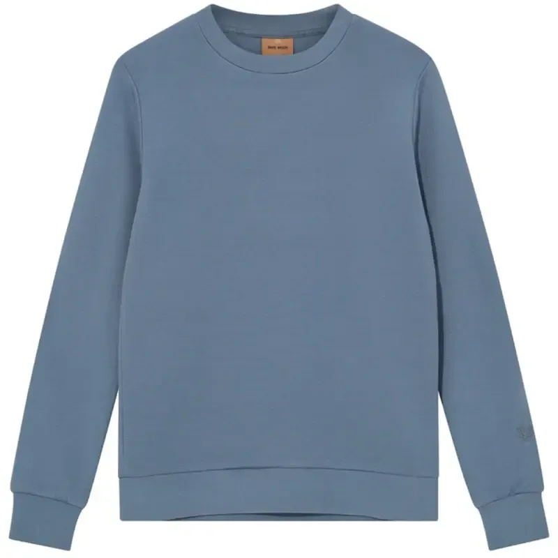 Mos Mosh Gallery, MMGAbel Crew Neck Sweat, Ocean Blue-Mos Mosh Gallery-Minlillebutik.dk