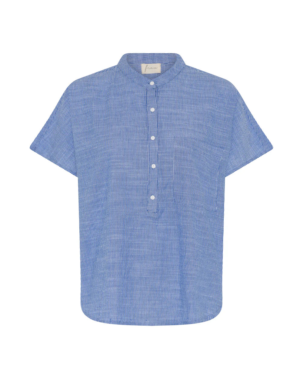Frau, Colombo SS Top, Medium Blue Stripe, One Size