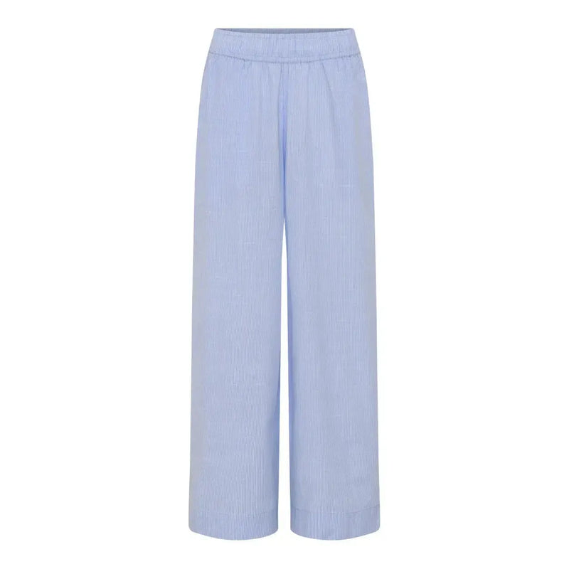 Frau, Copenhagen Ankle Pant, Baby Lavender Stripe-Frau-Minlillebutik.dk