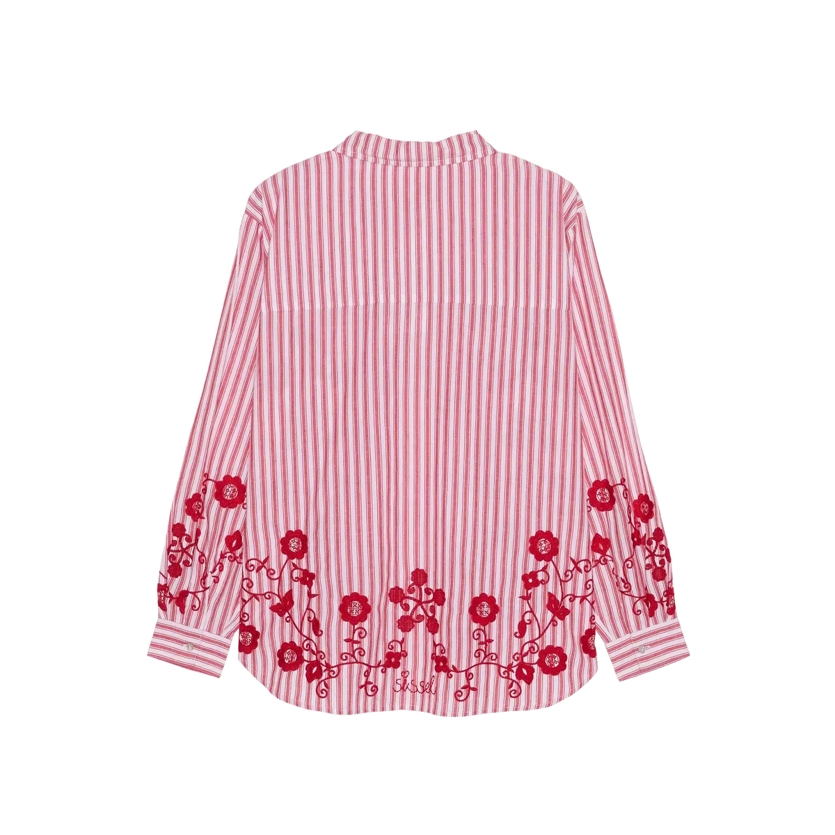 Sissel Edelbo, Cora Shirt, Organic Cotton, Red Flower-Sissel Edelbo-Minlillebutik.dk
