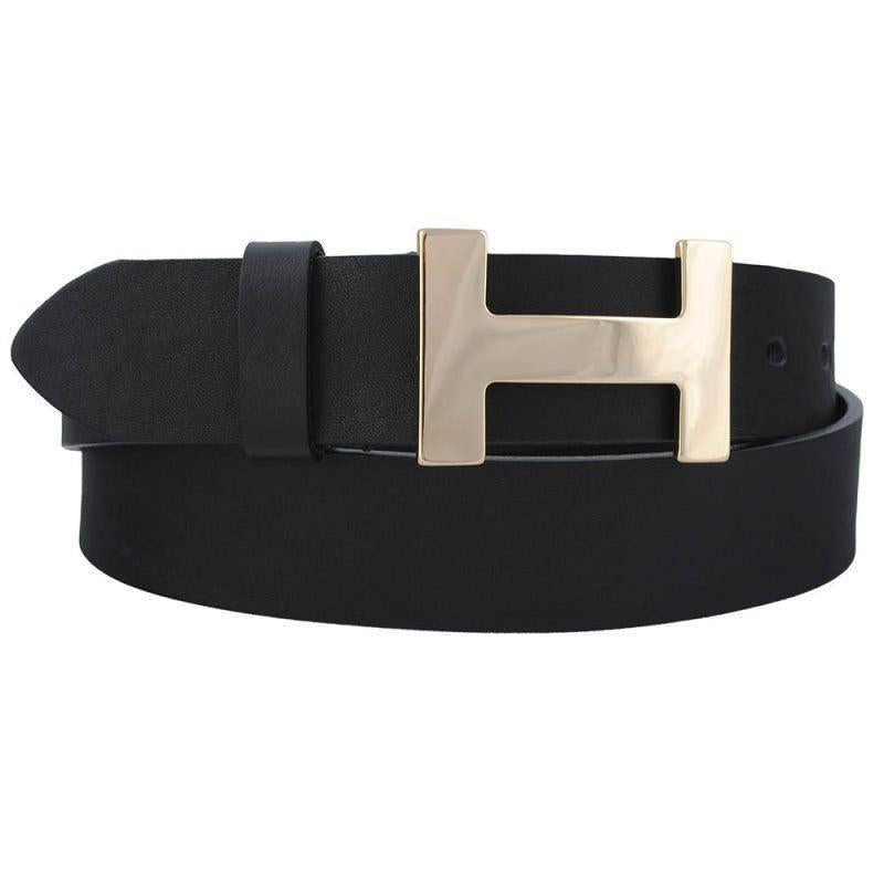 Bosswik, Tidløst damebælte, art. D10220, Black-Bosswik-Minlillebutik.dk