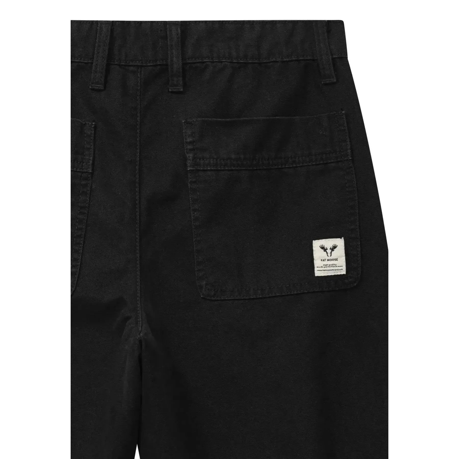 Fat Moose, Dereck Canvas Shorts, Black-Fat Moose-Minlillebutik.dk