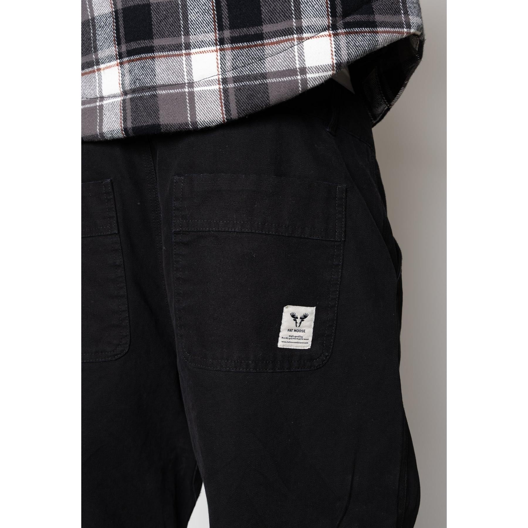Fat Moose, Dereck Canvas Pants, Black-Fat Moose-Minlillebutik.dk