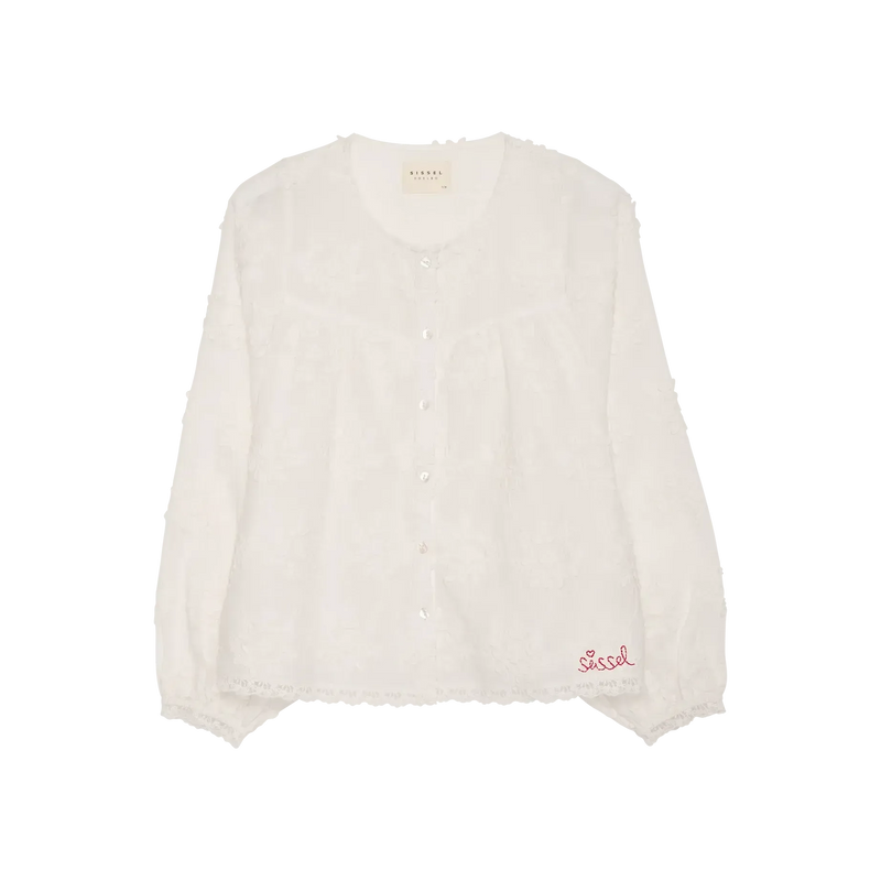 Sissel Edelbo, Delphine Top, Off White-Sissel Edelbo-Minlillebutik.dk
