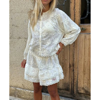Sissel Edelbo, Delphine Top, Off White-Sissel Edelbo-Minlillebutik.dk
