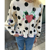 Sissel Edelbo, Diana Top, Black Dot-Sissel Edelbo-Minlillebutik.dk