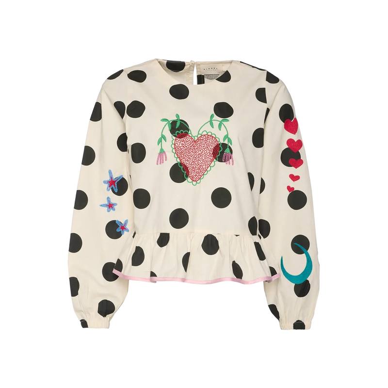 Sissel Edelbo, Diana Top, Black Dot-Sissel Edelbo-Minlillebutik.dk