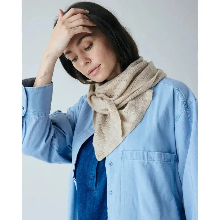 Frau, Doha Cashmere Scarf Large, Fog-Frau-Minlillebutik.dk