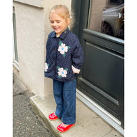 Sissel Edelbo, Ebba MINI Quilted Organic Cotton Jacket, Navy Blue-Sissel Edelbo Mini-Minlillebutik.dk