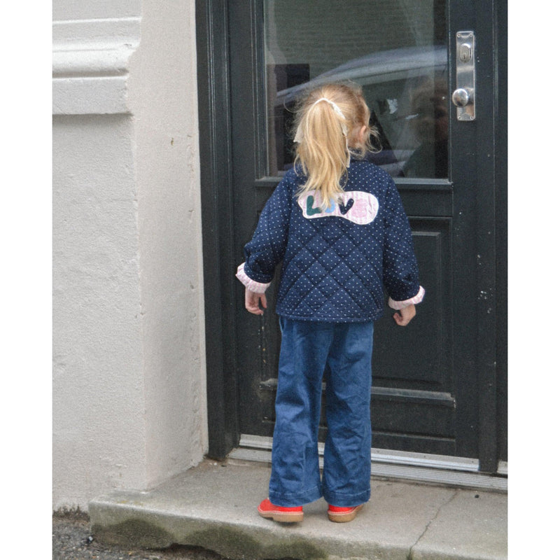 Sissel Edelbo, Ebba MINI Quilted Organic Cotton Jacket, Navy Blue-Sissel Edelbo Mini-Minlillebutik.dk