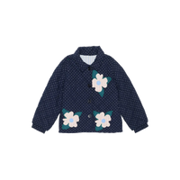 Sissel Edelbo, Ebba MINI Quilted Organic Cotton Jacket, Navy Blue-Sissel Edelbo Mini-Minlillebutik.dk