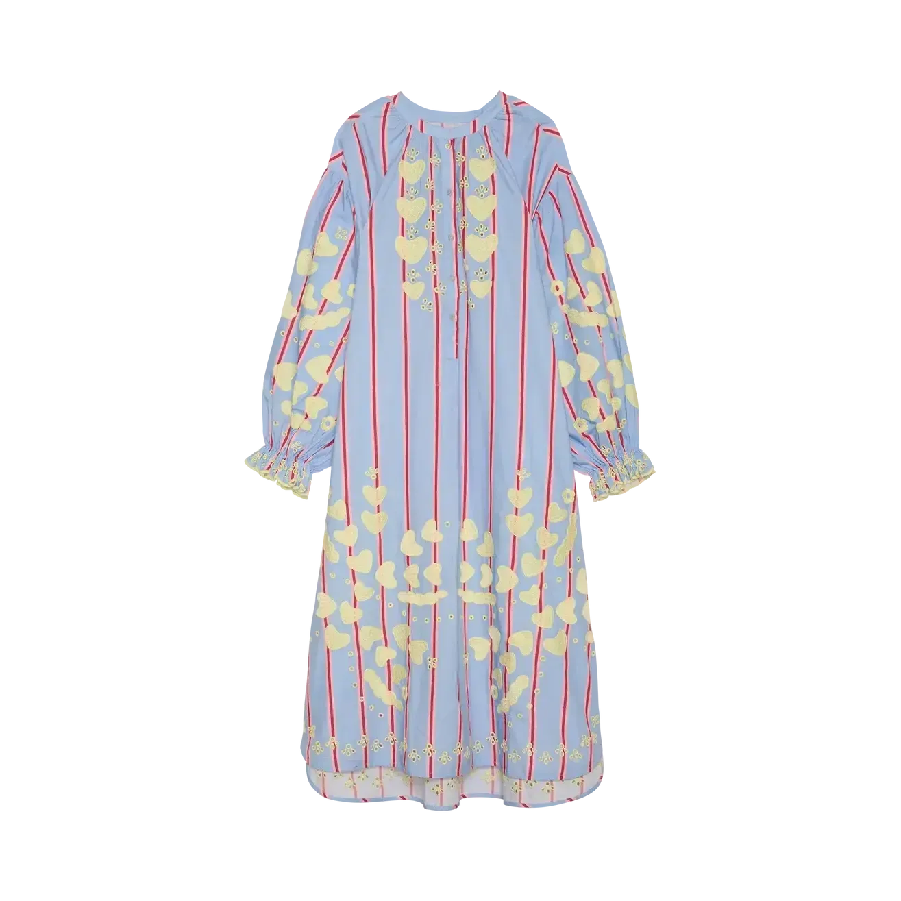 Sissel Edelbo, Elisabeth Dress, Organic Cotton Bluebell Stripes, Onesize-Sissel Edelbo-Minlillebutik.dk
