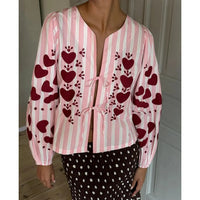Sissel Edelbo, Elisabeth Top, Rose Stripes-Sissel Edelbo-Minlillebutik.dk