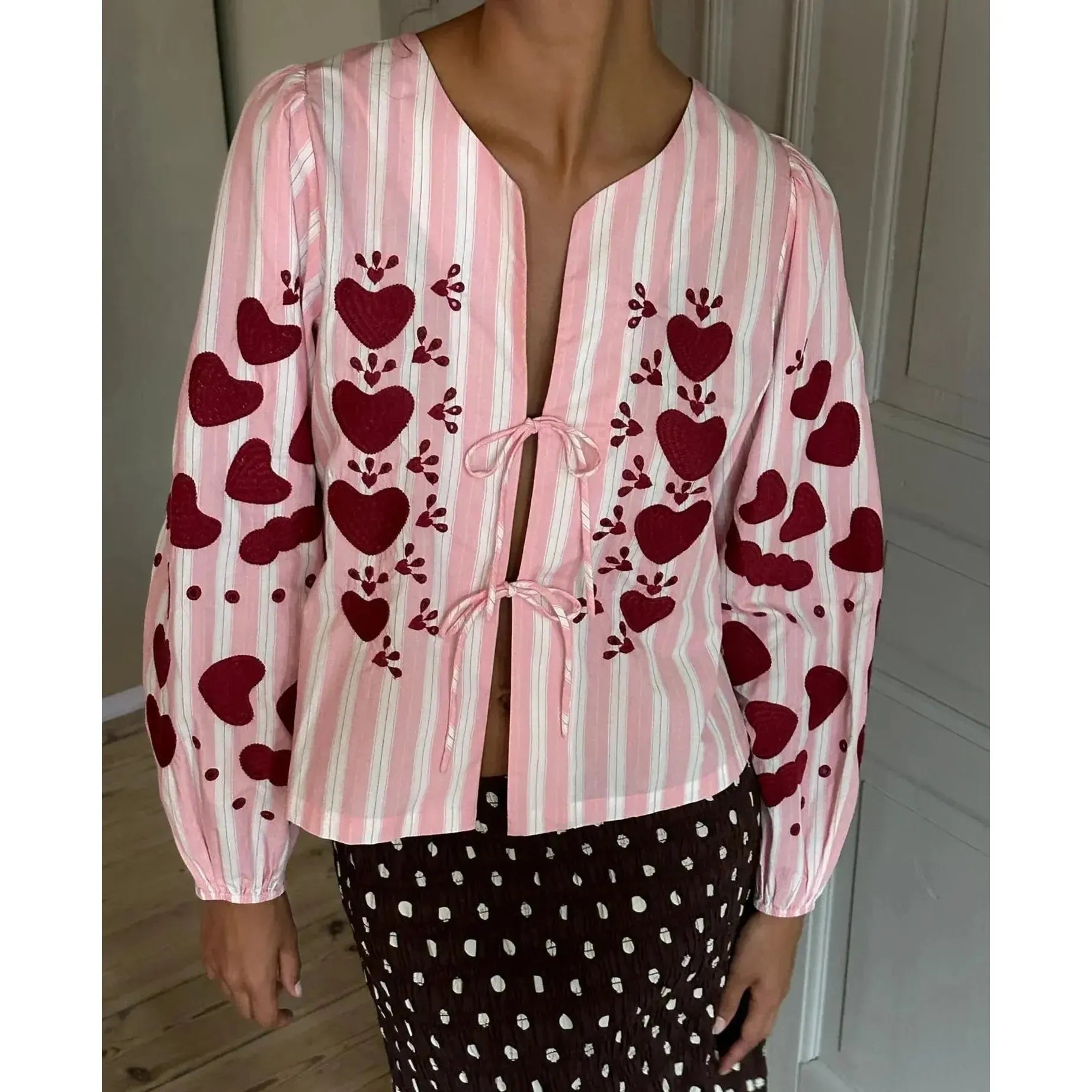 Sissel Edelbo, Elisabeth Top, Rose Stripes-Sissel Edelbo-Minlillebutik.dk