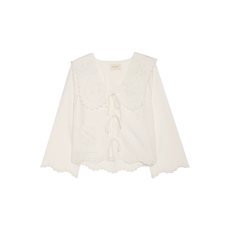 Sissel Edelbo, Elly Top, Organic Cotton Snow White-Sissel Edelbo-Minlillebutik.dk