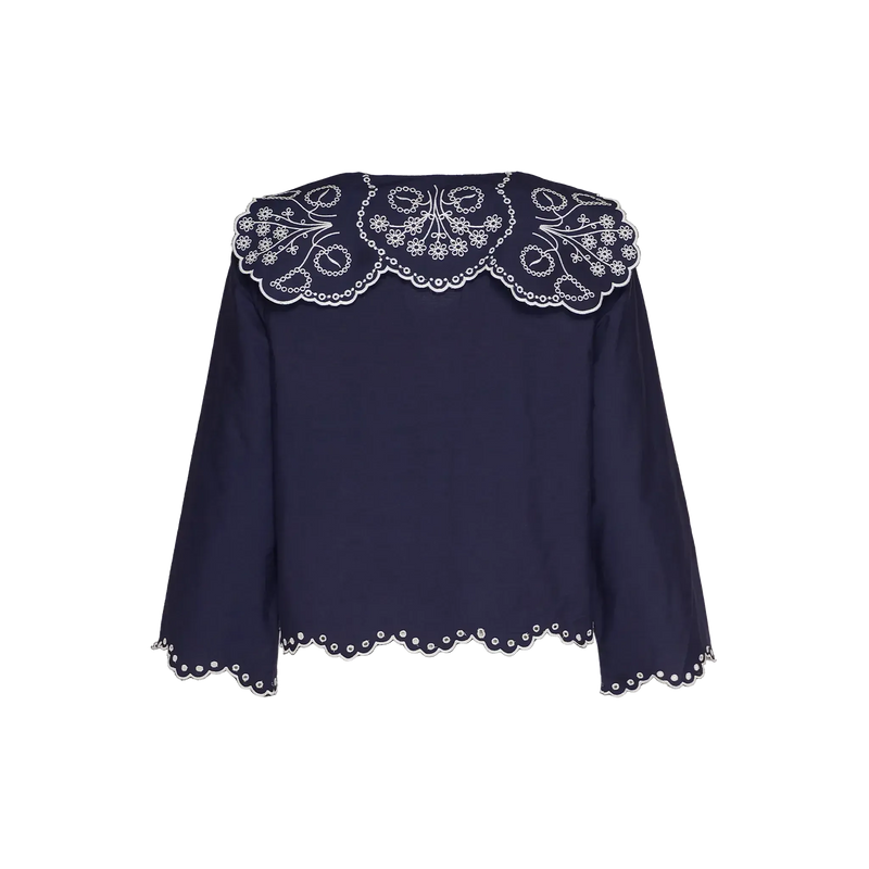 Sissel Edelbo, Elysia Shirt, Navy-Sissel Edelbo-Minlillebutik.dk