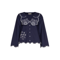 Sissel Edelbo, Elysia Shirt, Navy-Sissel Edelbo-Minlillebutik.dk