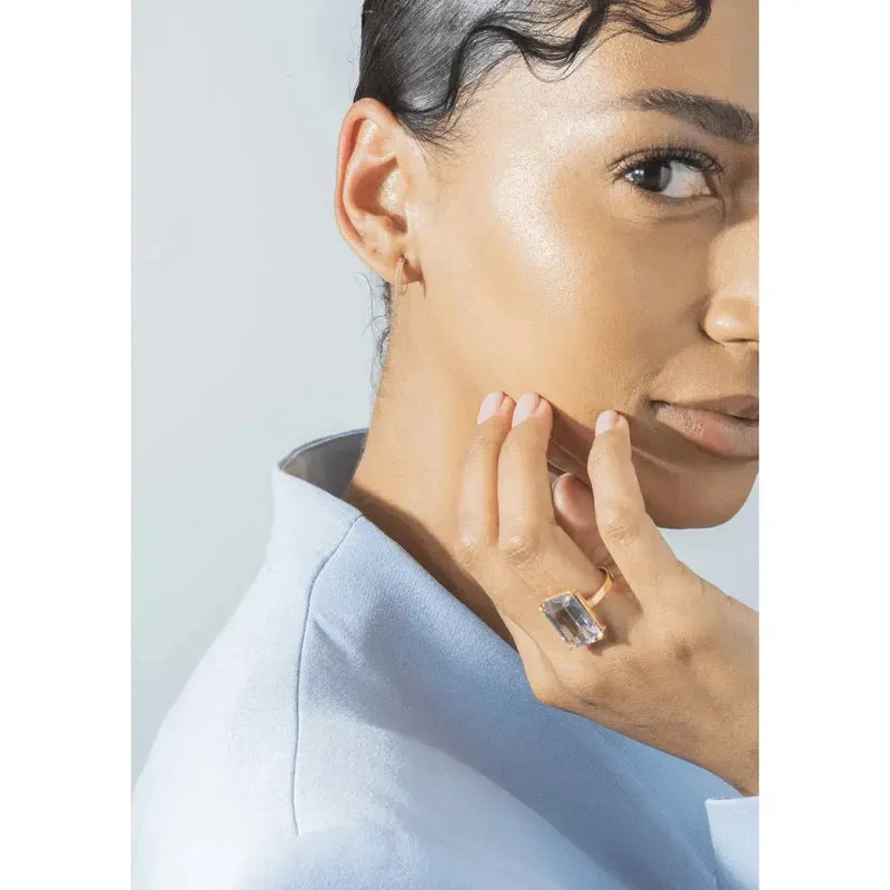 House of Vincent, Fortune Teller Creol øreringe, S, Lysegul Forgyldt-House of Vincent-Minlillebutik.dk