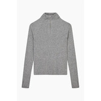 Mads Nørgaard, Fine merino Ida Knit, Grey Melange-Mads Nørgaard - Dame-Minlillebutik.dk