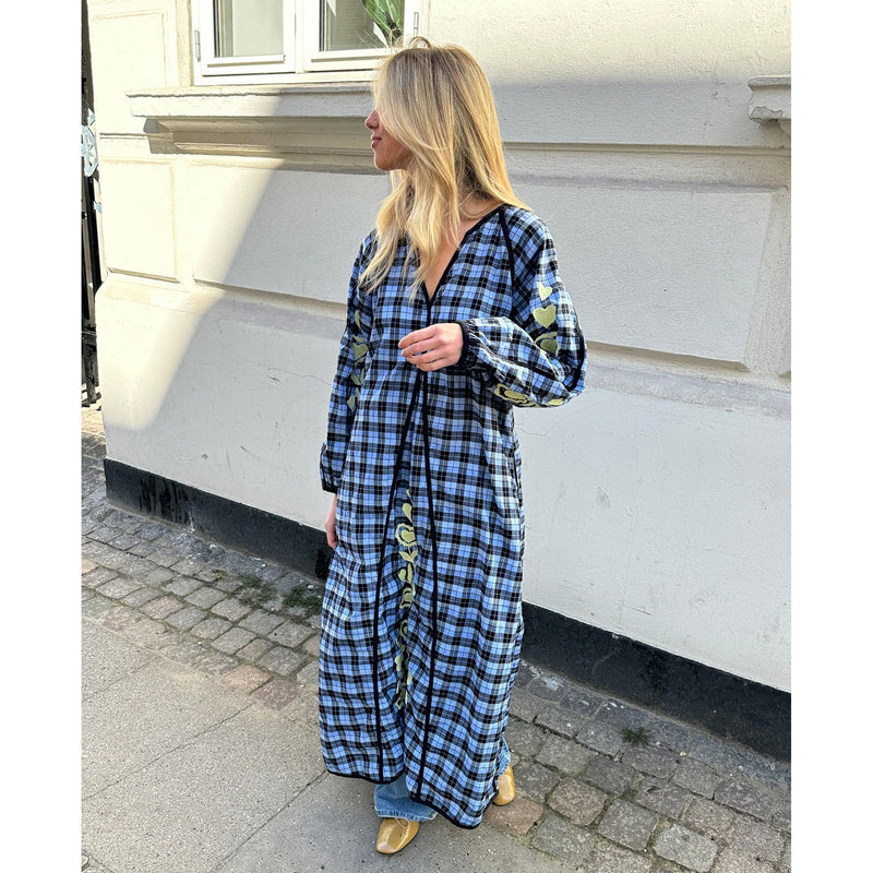 Sissel Edelbo, Fran Dress, Blue Checks-Sissel Edelbo-Minlillebutik.dk