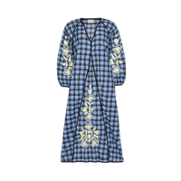 Sissel Edelbo, Fran Dress, Blue Checks-Sissel Edelbo-Minlillebutik.dk