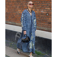 Sissel Edelbo, Fran Dress, Blue Checks-Sissel Edelbo-Minlillebutik.dk