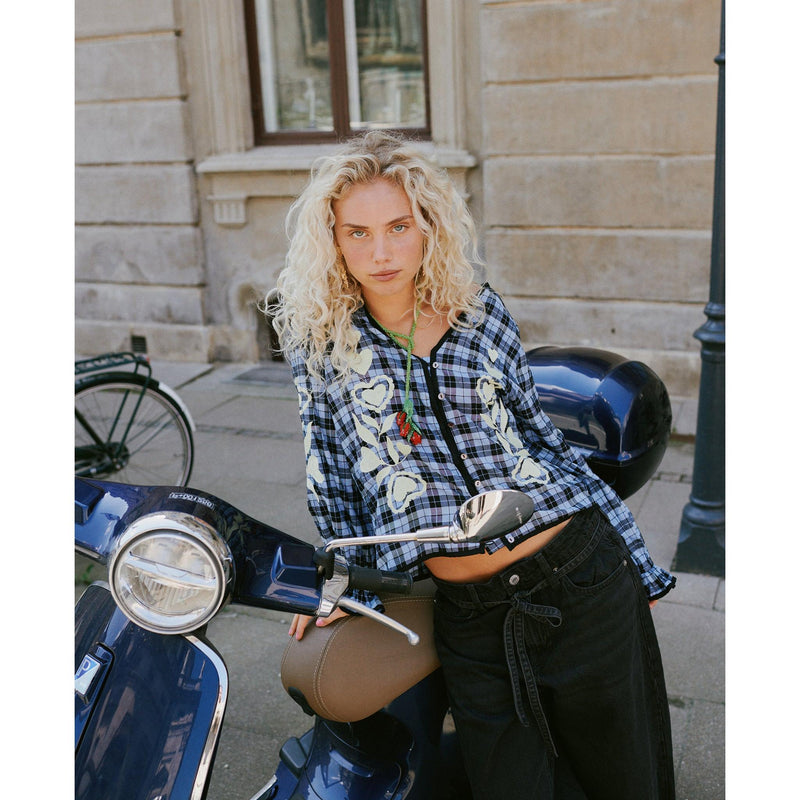 Sissel Edelbo, Fran Top, Blue Checks-Sissel Edelbo-Minlillebutik.dk