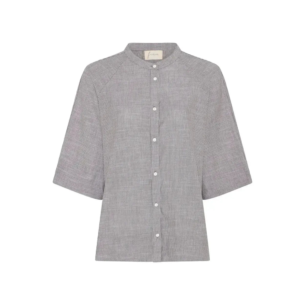 Frau, Abu Dhabi Short Shirt, Coffee Quartz Stripe-Frau-Minlillebutik.dk