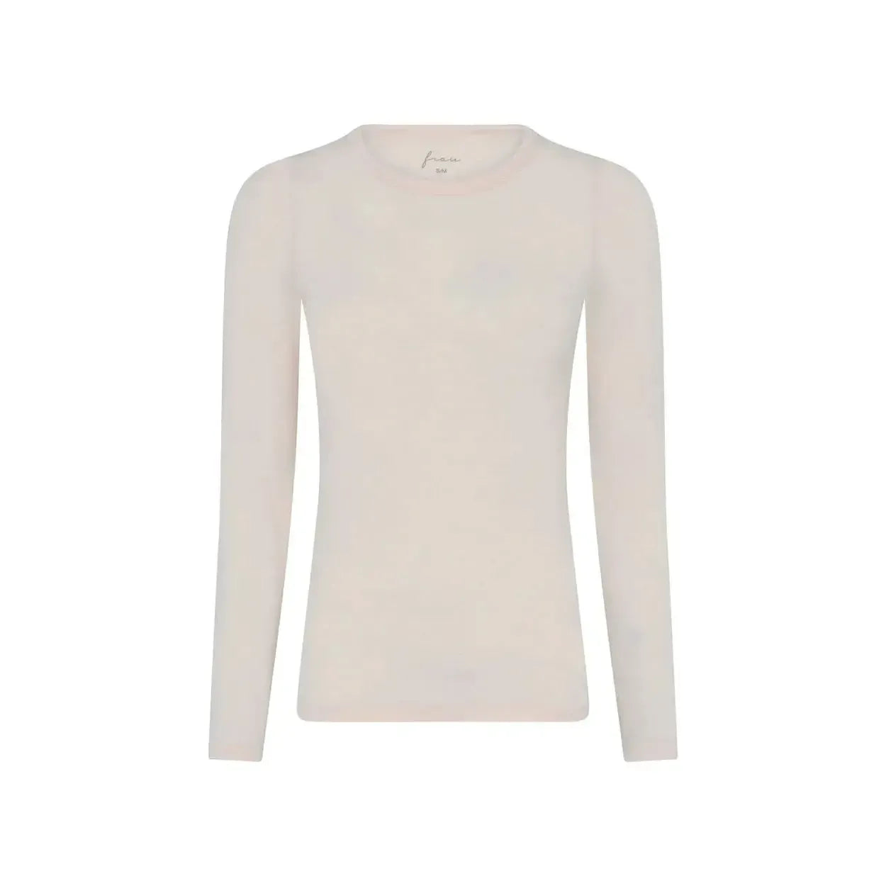 Frau, Lucca Cashmere LS O-neck Top, Soft Pink-Frau-Minlillebutik.dk